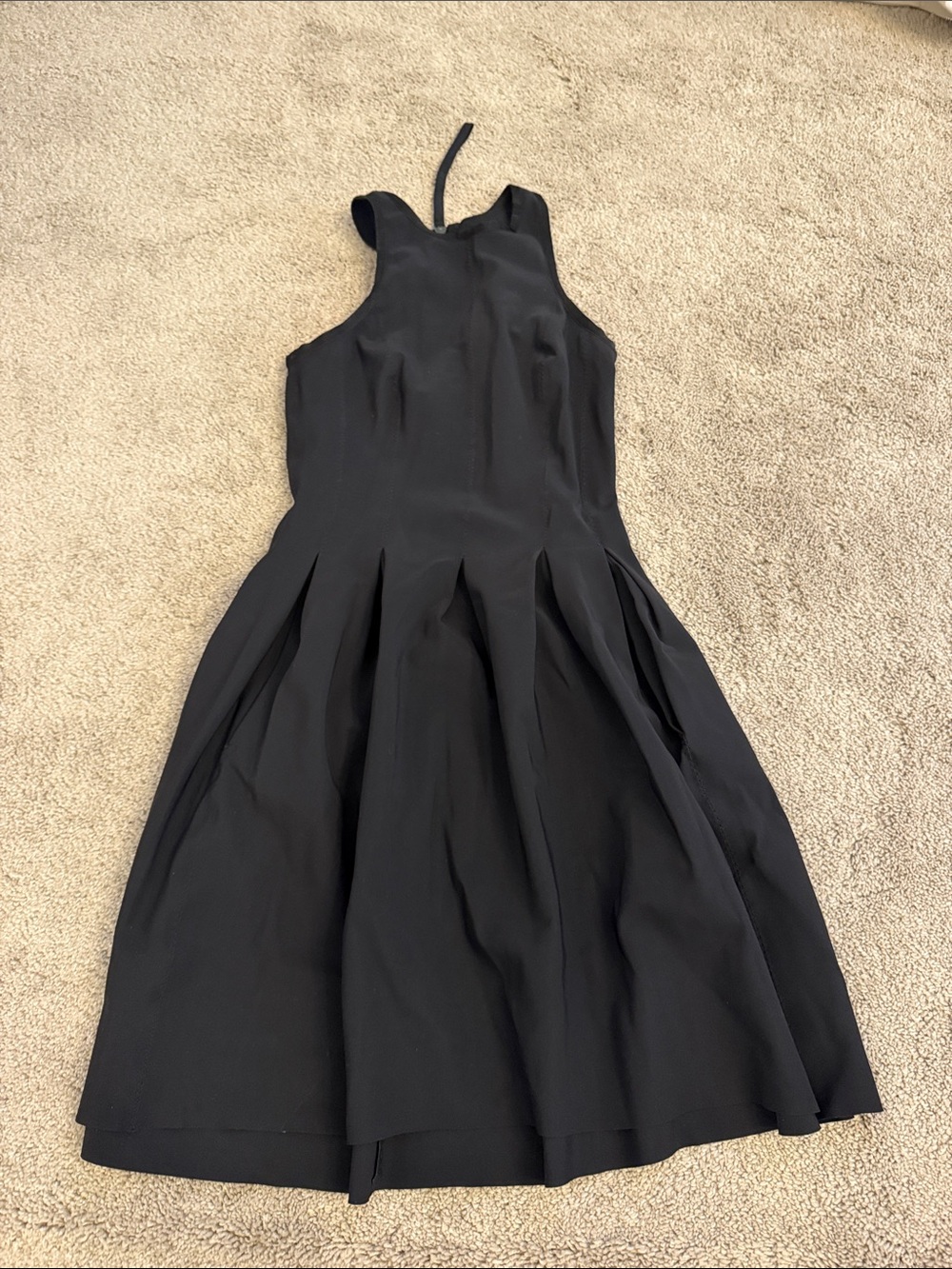 lululemon athletica Black Racerback Zip-Front Midi Dress